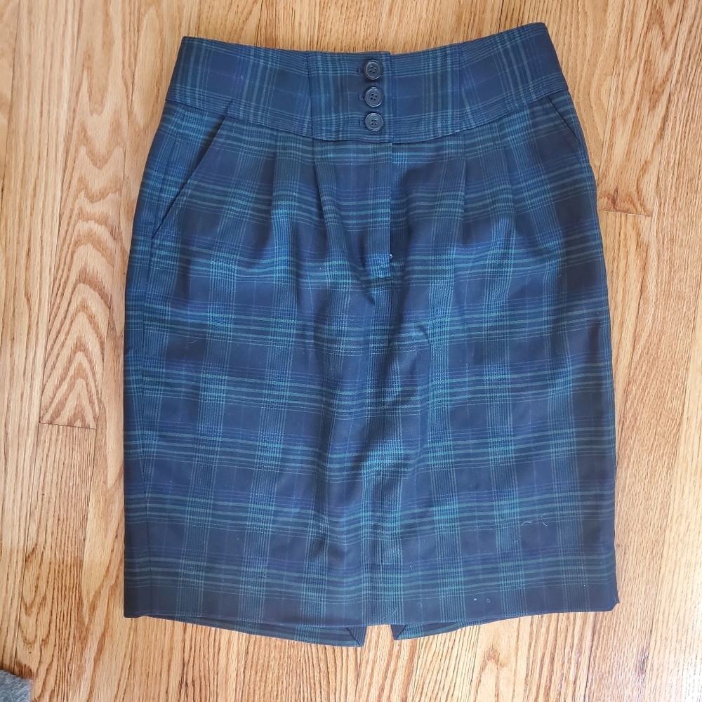J.Crew plaid pencil skirt size 6